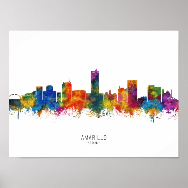 Amarillo Texas Skyline Poster (Vorne)