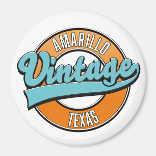 Amarillo Texas Vintage-Logo Magnet