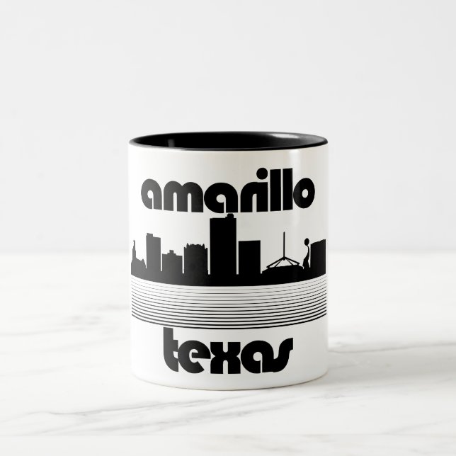 Amarillo Texas Zweifarbige Tasse (Mittel)