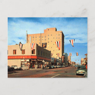 Amarillo TX Polk Street View, 1956 Vintag Postkarte