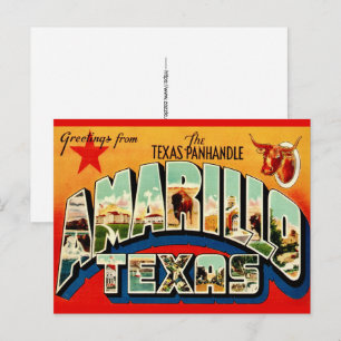Amarillo TX Postkarte