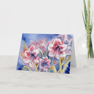 Amaryllis Blank Notecard Dankeskarte