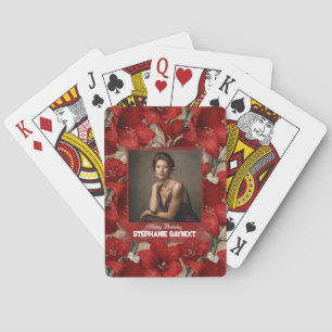 Amaryllis-Blume 40. Geburtstagsgeschenk Spielkarten