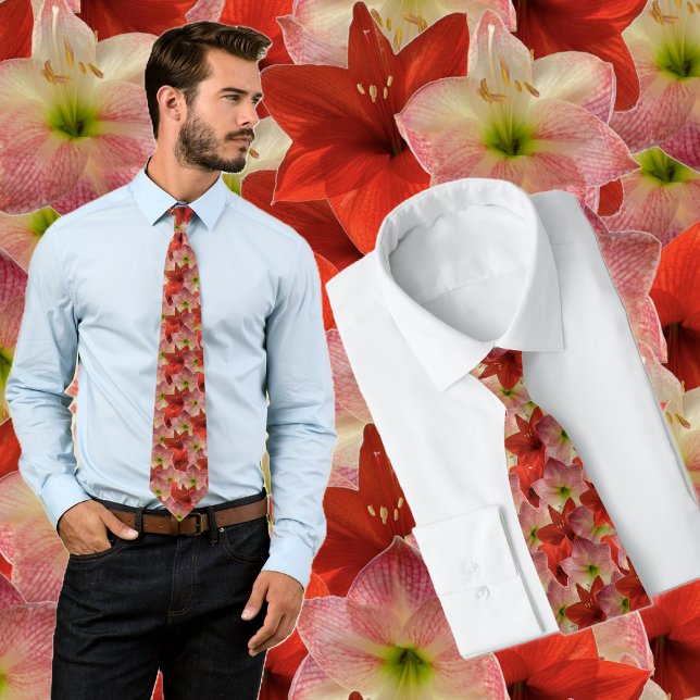 Amaryllis Blume Neck Tie Krawatte (Von Creator hochgeladen)