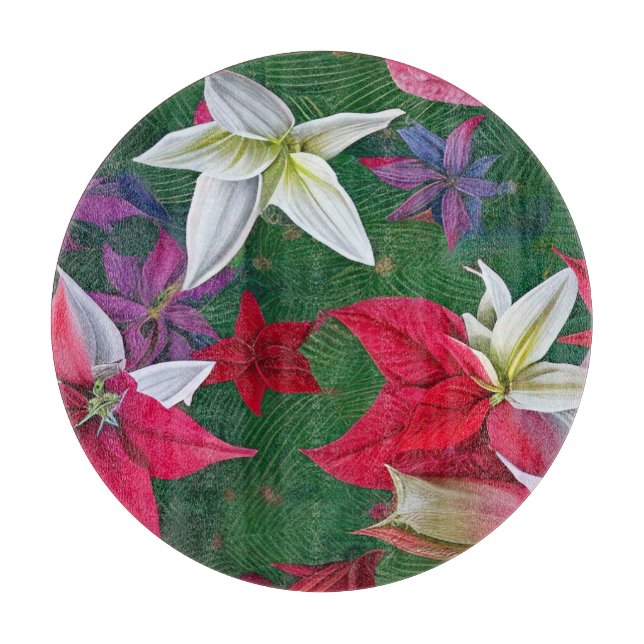 Amaryllis Blume und Kiefer Schneidebrett (Vorderseite)