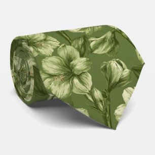 Amaryllis-Blumen-Hochzeit Boho Krawatte