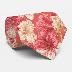 Amaryllis-Blumen-Verlobungs-Hochzeitskleidung Krawatte