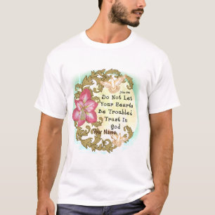 Amaryllis Christ vertraue Gott T-Shirt