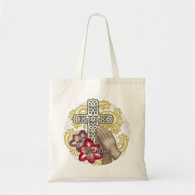 Amaryllis Christian Kreuz Tragetasche (Vorne)