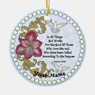 Amaryllis Christlich alles Keramik Ornament