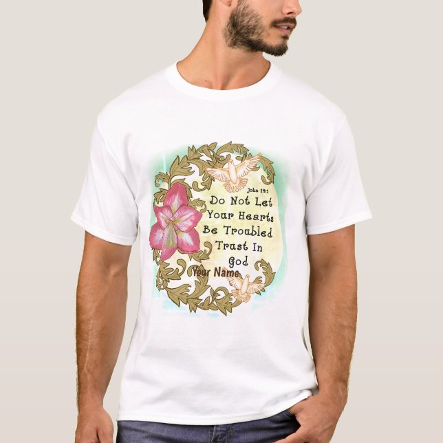 Amaryllis Christlicher Vertrauensgott T-Shirt (Vorderseite)
