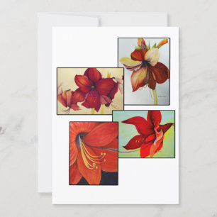 Amaryllis Collage Grußkarte