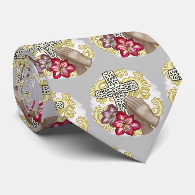 Amaryllis Cross Krawatte (Gerollt)