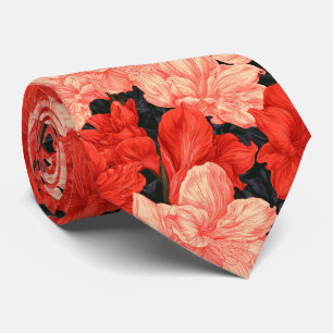 Amaryllis-Druck-Hemd-Männer-Minimalistische Hochze Krawatte