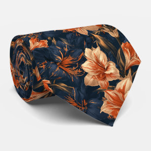Amaryllis-Druck Trauzeugen Vintage-Hochzeit  Krawatte