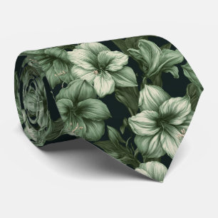 Amaryllis Floral Boyfriend Minimalistische Hochzei Krawatte