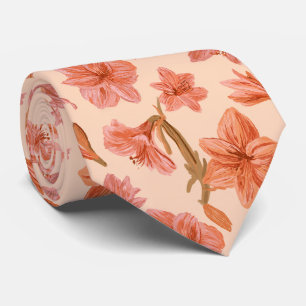 Amaryllis Floral Braut Vater Tropische Hochzeit Krawatte