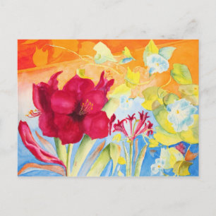 Amaryllis Morning Glories Postkarte
