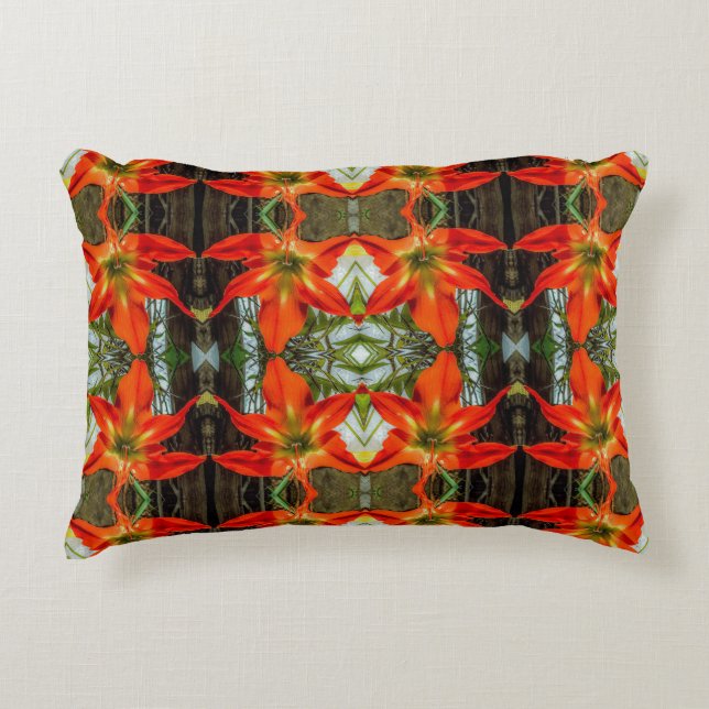 Amaryllis Pattern Accent Pillow Dekokissen (Vorderseite)