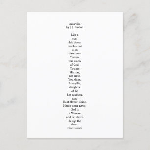 Amaryllis Postcard Postkarte