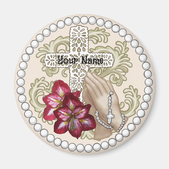 Amaryllis Rosary Magnet (Vorne)