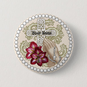 Amaryllis Rosenkranz Button