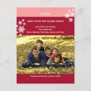 Amaryllis Snowflakes: Christmas Foto Postcard Feiertagspostkarte
