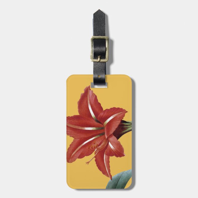 Amaryllis Striped Gepäckanhänger (Vorderseite vertikal)