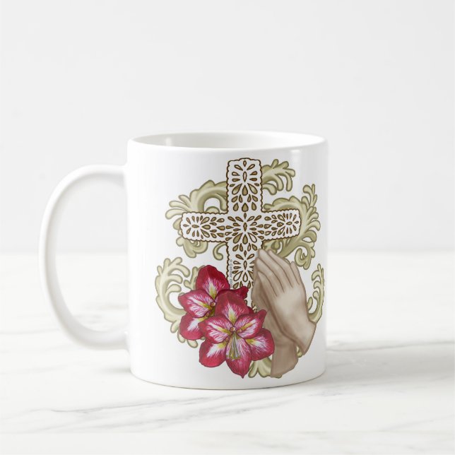 Amaryllis Wh Christian Kreuz Kaffeetasse (Links)