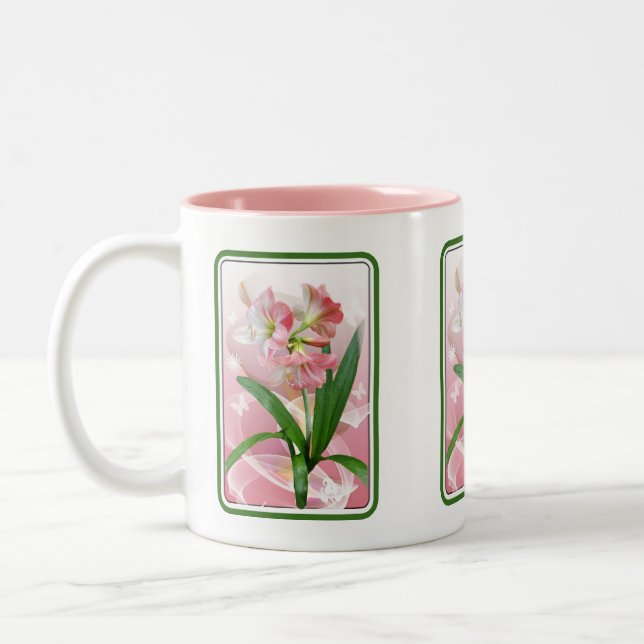 Amaryllis Zweifarbige Tasse (Links)