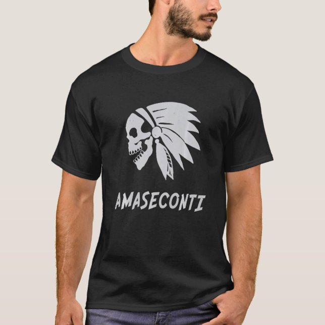 Amaseconti Native American IndianBorn Freedom Evil T-Shirt (Vorderseite)