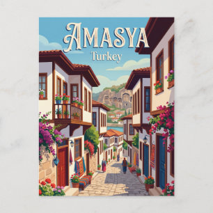Amasya Altstadt Gasse Türkei Postkarte