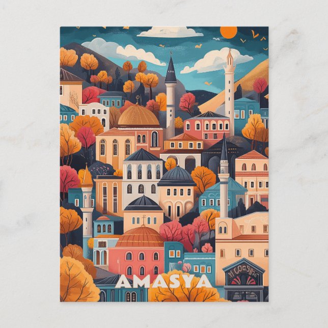 Amasya im Herbst Postkarte (Vorderseite)