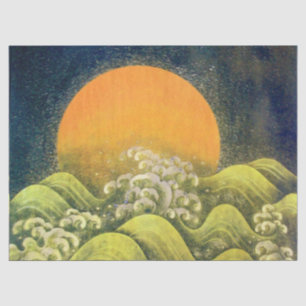 AMATERASU, SONNENGODESS, Gelb-Schwarz-Grün Seidenpapier