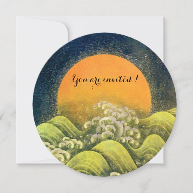 AMATERASU, SONNENGODESS, Rot-Schwarz-Grün Einladung (Vorderseite)