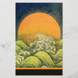 AMATERASU, SUN GODESS, gelb grün schwarz Briefpapier