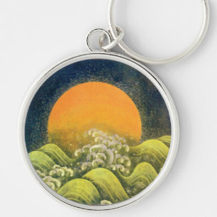 AMATERASU, SUN GODESS, gelb, schwarz Schlüsselanhänger