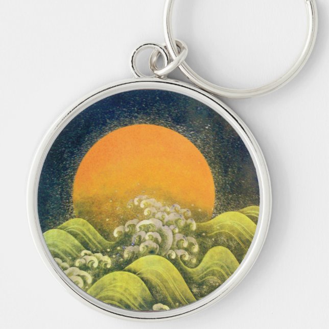 AMATERASU, SUN GODESS, gelb, schwarz Schlüsselanhänger (Vorne)