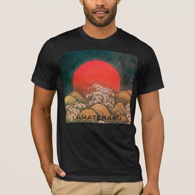 AMATERASU, SUN GODESS Red Black Brown T-Shirt (Vorderseite)