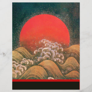 AMATERASU , SUN GODESS , rot schwarz braun