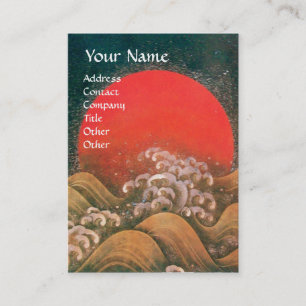 AMATERASU , SUN GODESS , rotes schwarzes braunes G Visitenkarte