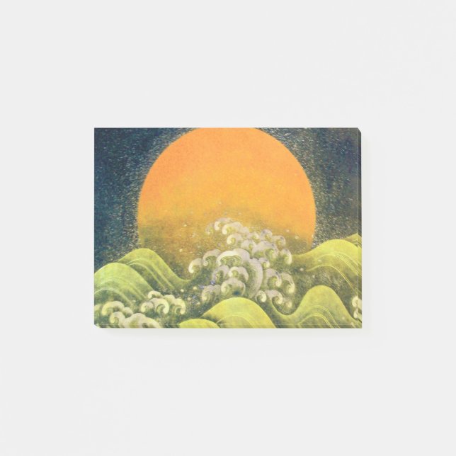 AMATERASU SUN GODESS Yellow Black Brown Post-it Klebezettel (Vorderseite)