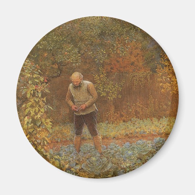 Amateur (Coachman & Cabbages) von Frederick Walker Magnet (Vorne)