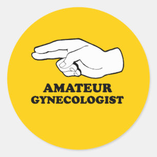 Amateur Gynäkologe Runder Aufkleber