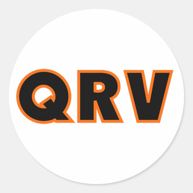 Amateur Ham Radio QRV Runder Aufkleber (Vorderseite)
