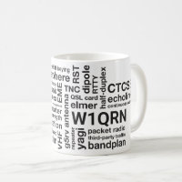 Amateur-Ham Radio Wordclow-Tasse mit Callsign