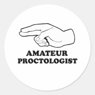 Amateur-Proktologe Runder Aufkleber