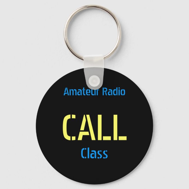 Amateur-Radio Callsign Schlüsselanhänger (Vorderseite)