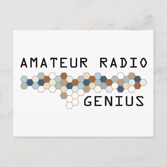 Amateur Radio Genius Postkarte (Vorderseite)