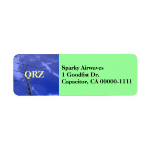Amateur-Radio QRZ-Adressetikett